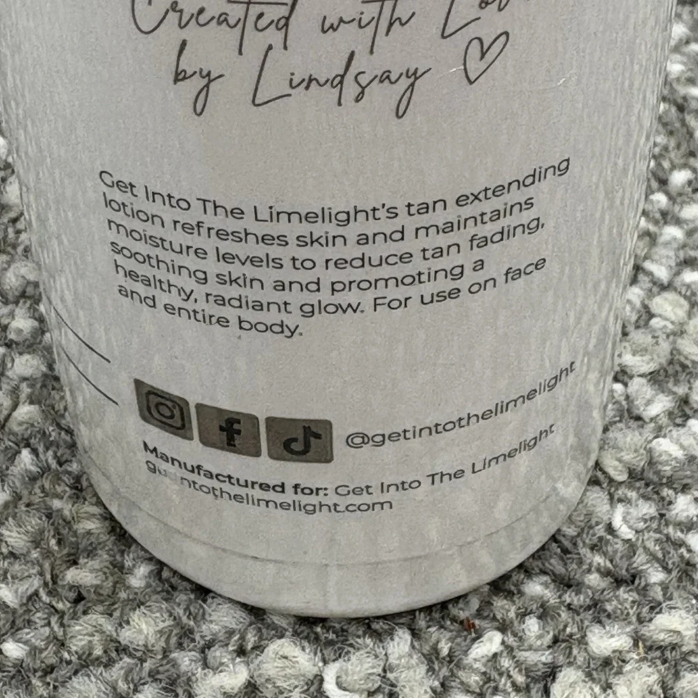 Get Into The Limelight Tan Extender Lotion Moisturizer New Sealed 8‎ Oz Vegan